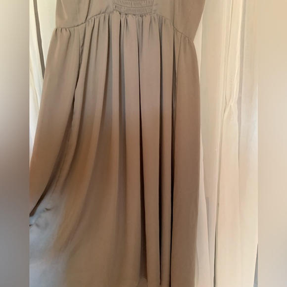 Olive green button up midi dress , Size M, - Picture 3 of 5